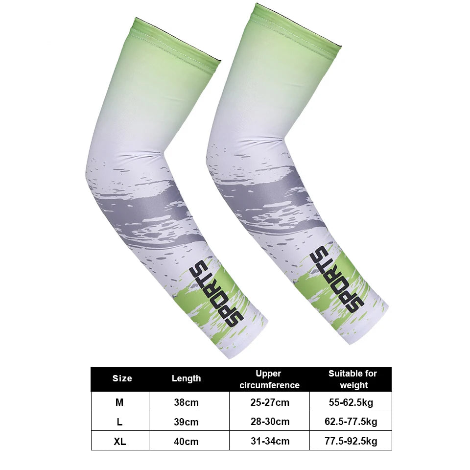 2 Pcs Bike Cycling Arm Sleeves Sport Sun UV Protective Sleeves Cuff Basketball Arm Warmer Manguitos Ciclismo Brazo Hombre