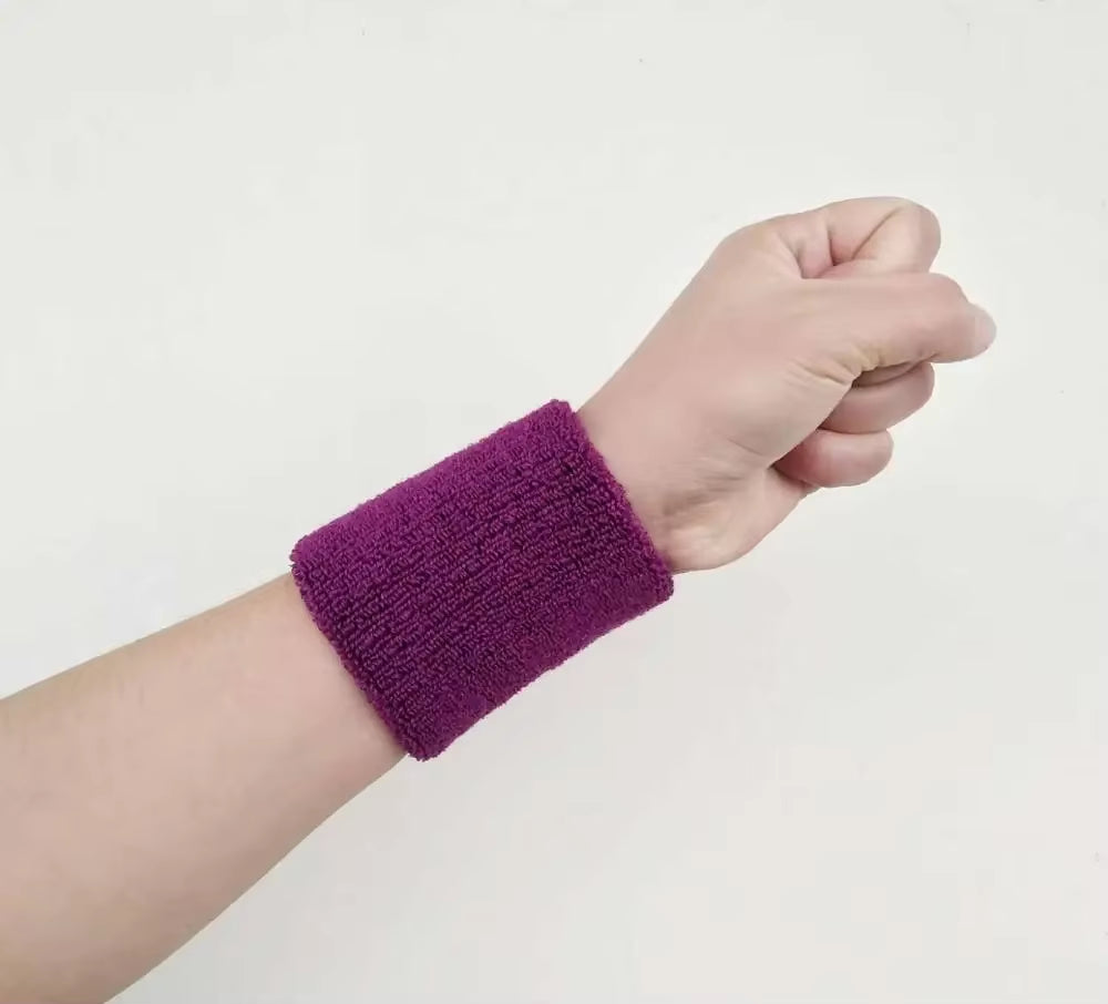 1PC Colorful Cotton Unisex Sport Sweatband Wristband Wrist Protector Gym Running Sport Safety Wrist Support Brace Wrap Bandage
