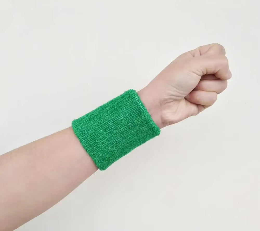 1PC Colorful Cotton Unisex Sport Sweatband Wristband Wrist Protector Gym Running Sport Safety Wrist Support Brace Wrap Bandage