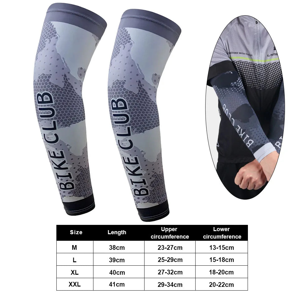 2 Pcs Bike Cycling Arm Sleeves Sport Sun UV Protective Sleeves Cuff Basketball Arm Warmer Manguitos Ciclismo Brazo Hombre
