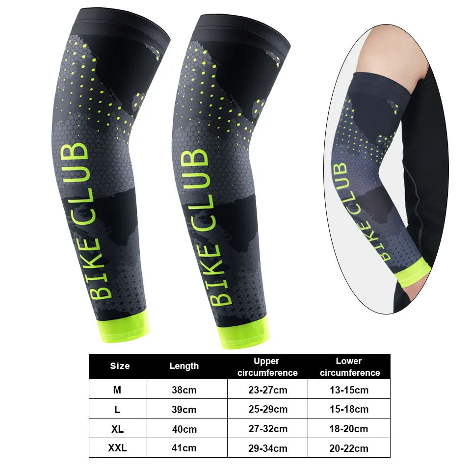 2 Pcs Bike Cycling Arm Sleeves Sport Sun UV Protective Sleeves Cuff Basketball Arm Warmer Manguitos Ciclismo Brazo Hombre