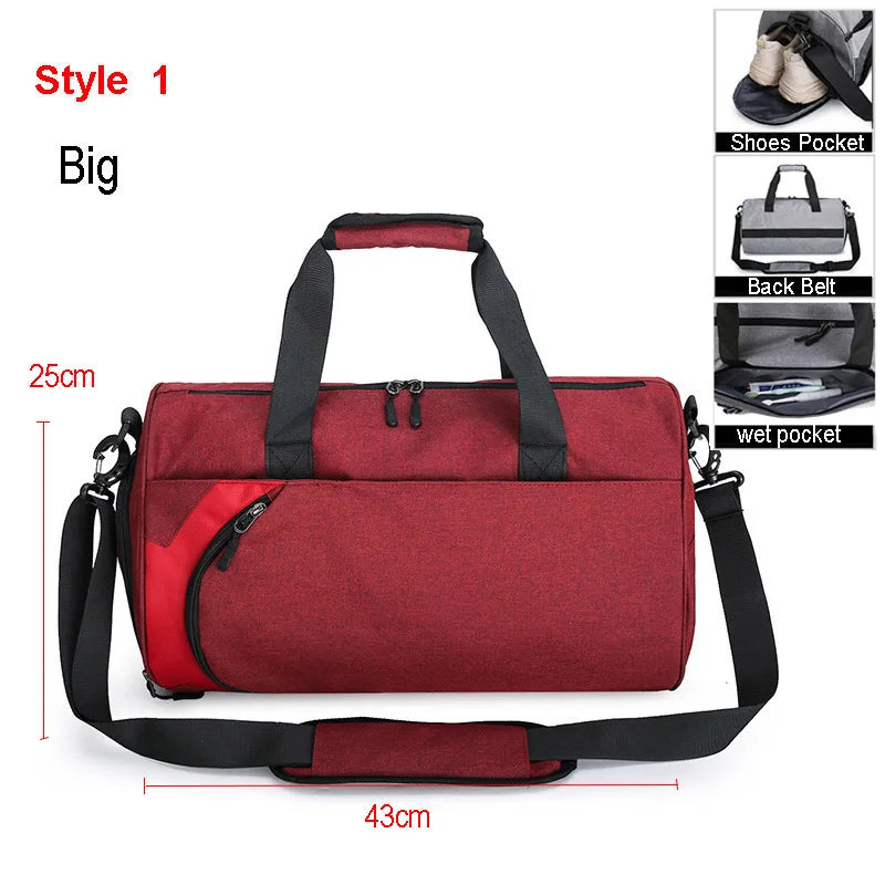 Men Gym Bags for Training Bag Tas Fitness Travel Sac De Sport Outdoor Sports Swim Women Dry Wet Gymtas Yoga Shoes Bag XA103WA