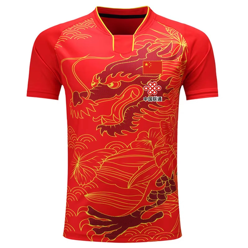 Sports CHINA Dragon Table Tennis Jerseys Shorts Men Women Child Kids Ping Pong Jersey Table Tennis Shirt Sets Sport Soccer Shirt