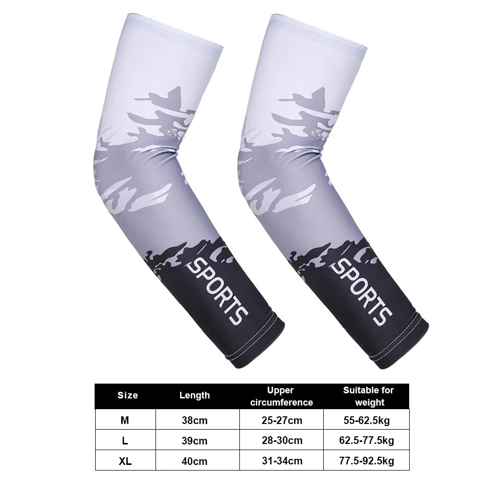2 Pcs Bike Cycling Arm Sleeves Sport Sun UV Protective Sleeves Cuff Basketball Arm Warmer Manguitos Ciclismo Brazo Hombre