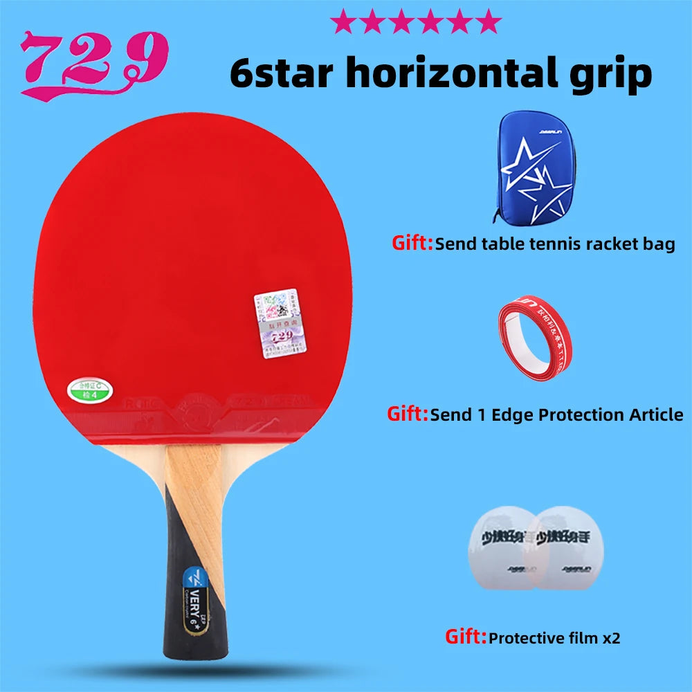 RITC  Friendship VERY 6 7 8 Stars Professional Ping Pong Racket Table Tennis with Inverted Rubber for Increased Ball Control