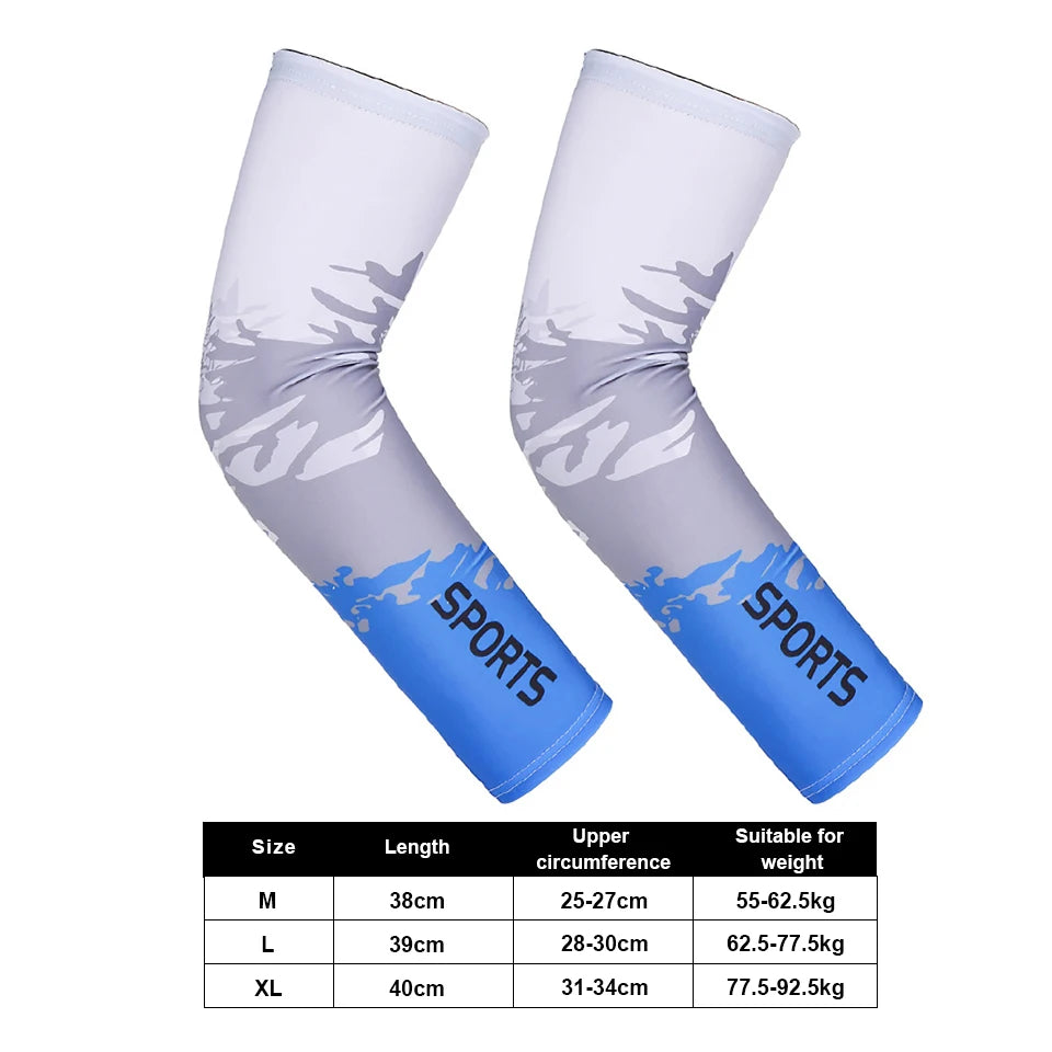 2 Pcs Bike Cycling Arm Sleeves Sport Sun UV Protective Sleeves Cuff Basketball Arm Warmer Manguitos Ciclismo Brazo Hombre