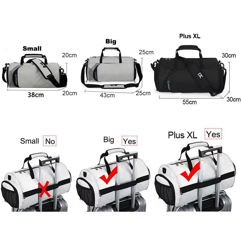 Men Gym Bags for Training Bag Tas Fitness Travel Sac De Sport Outdoor Sports Swim Women Dry Wet Gymtas Yoga Shoes Bag XA103WA