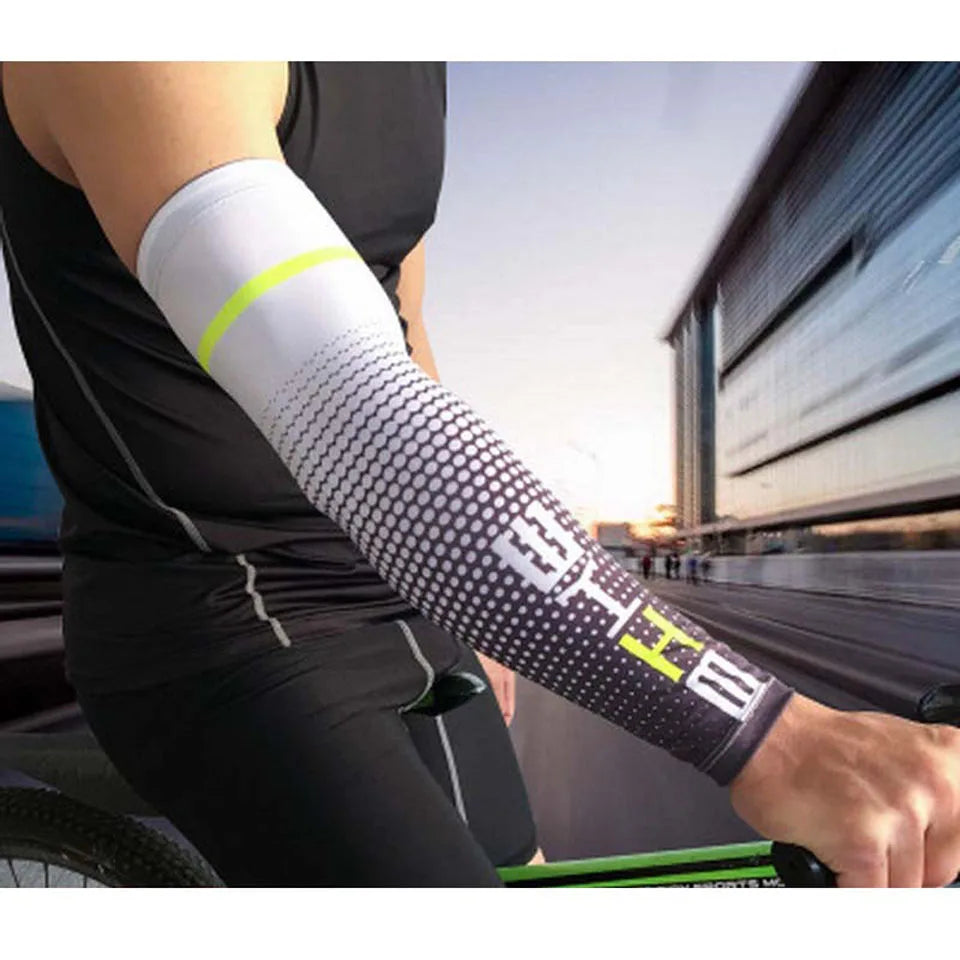 2 Pcs Bike Cycling Arm Sleeves Sport Sun UV Protective Sleeves Cuff Basketball Arm Warmer Manguitos Ciclismo Brazo Hombre
