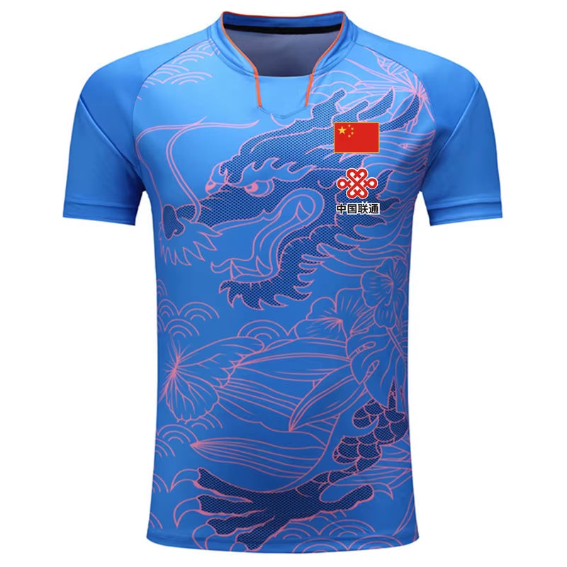 Sports CHINA Dragon Table Tennis Jerseys Shorts Men Women Child Kids Ping Pong Jersey Table Tennis Shirt Sets Sport Soccer Shirt