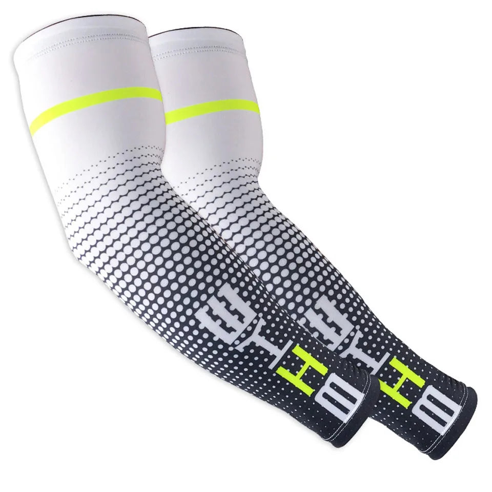 2 Pcs Bike Cycling Arm Sleeves Sport Sun UV Protective Sleeves Cuff Basketball Arm Warmer Manguitos Ciclismo Brazo Hombre