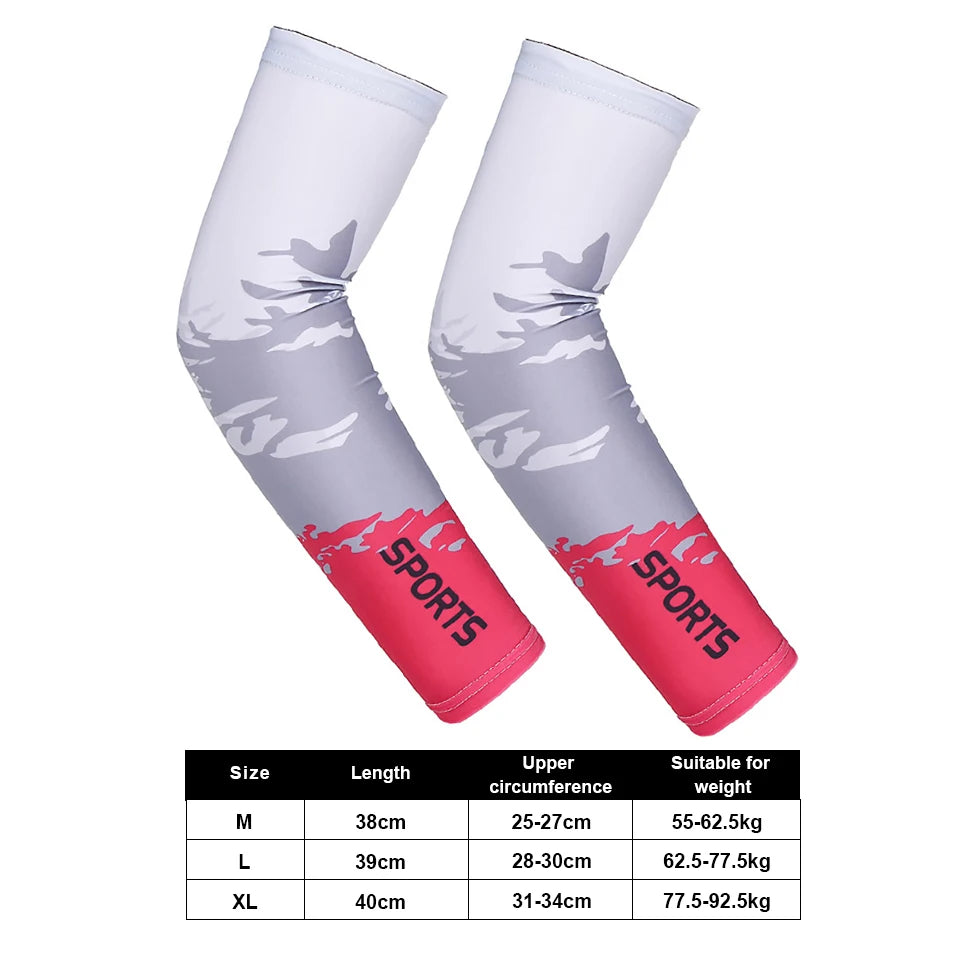 2 Pcs Bike Cycling Arm Sleeves Sport Sun UV Protective Sleeves Cuff Basketball Arm Warmer Manguitos Ciclismo Brazo Hombre