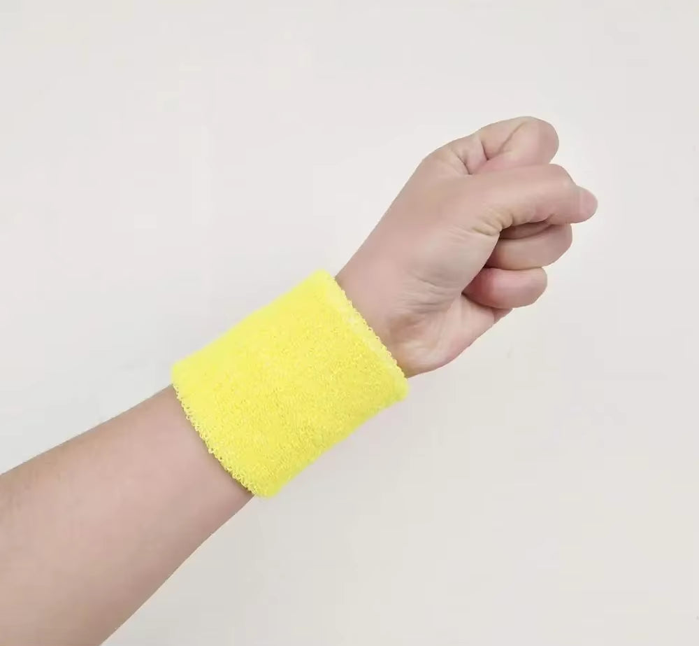 1PC Colorful Cotton Unisex Sport Sweatband Wristband Wrist Protector Gym Running Sport Safety Wrist Support Brace Wrap Bandage