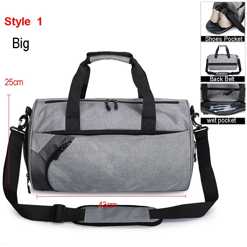 Men Gym Bags for Training Bag Tas Fitness Travel Sac De Sport Outdoor Sports Swim Women Dry Wet Gymtas Yoga Shoes Bag XA103WA