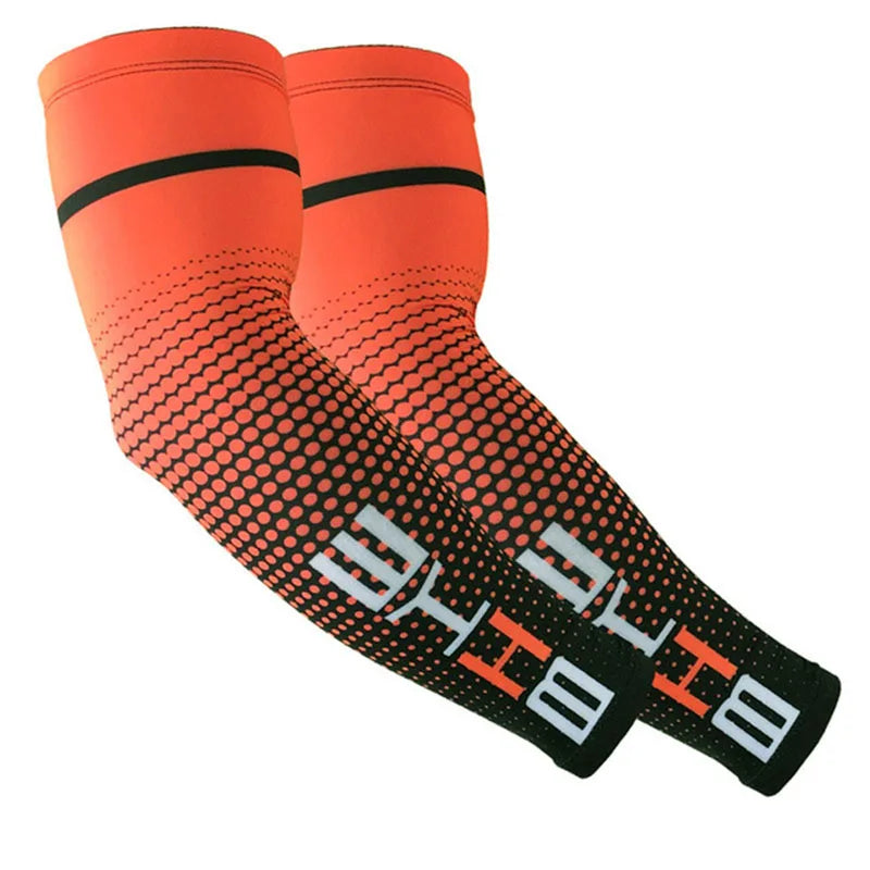 2 Pcs Bike Cycling Arm Sleeves Sport Sun UV Protective Sleeves Cuff Basketball Arm Warmer Manguitos Ciclismo Brazo Hombre