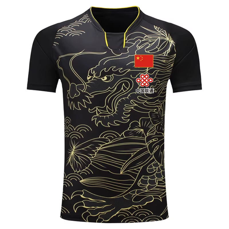 Sports CHINA Dragon Table Tennis Jerseys Shorts Men Women Child Kids Ping Pong Jersey Table Tennis Shirt Sets Sport Soccer Shirt