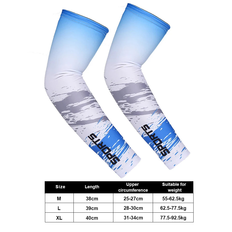 2 Pcs Bike Cycling Arm Sleeves Sport Sun UV Protective Sleeves Cuff Basketball Arm Warmer Manguitos Ciclismo Brazo Hombre