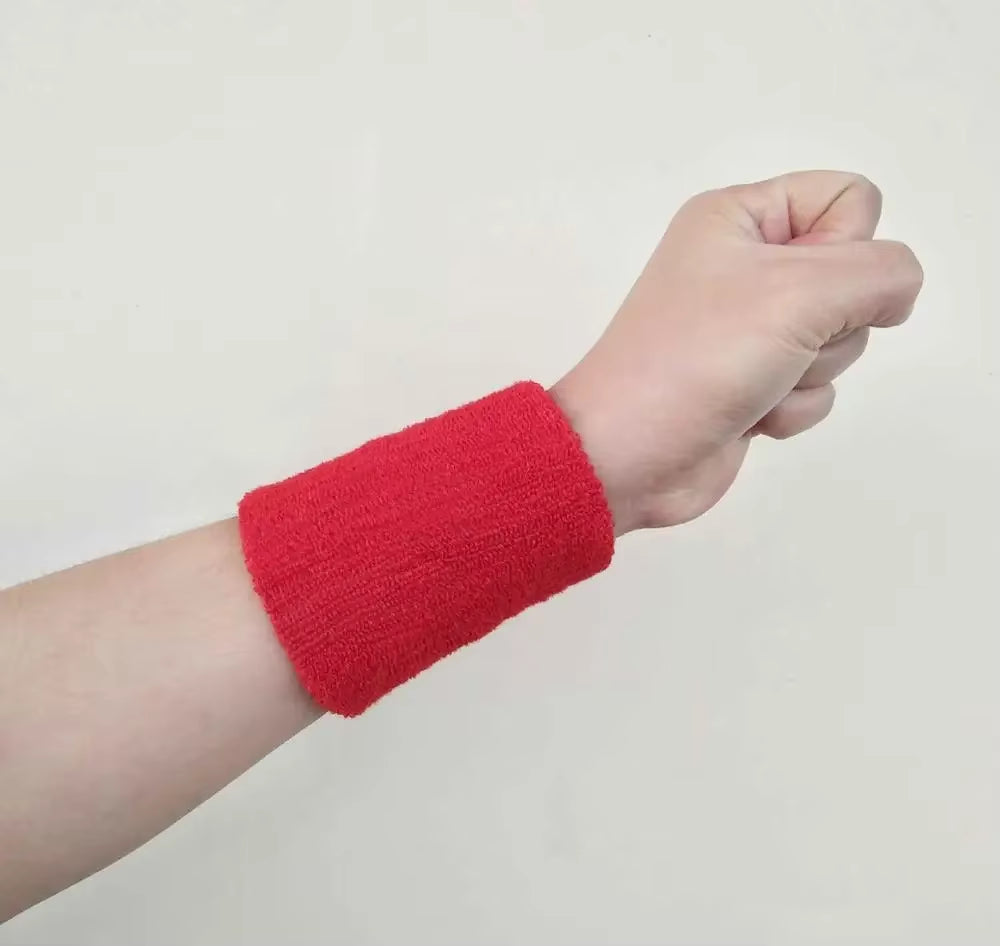 1PC Colorful Cotton Unisex Sport Sweatband Wristband Wrist Protector Gym Running Sport Safety Wrist Support Brace Wrap Bandage