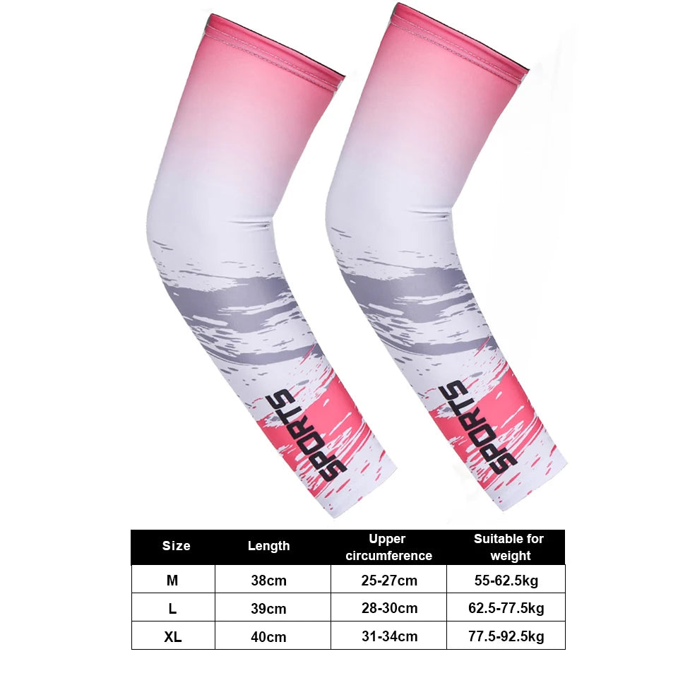 2 Pcs Bike Cycling Arm Sleeves Sport Sun UV Protective Sleeves Cuff Basketball Arm Warmer Manguitos Ciclismo Brazo Hombre